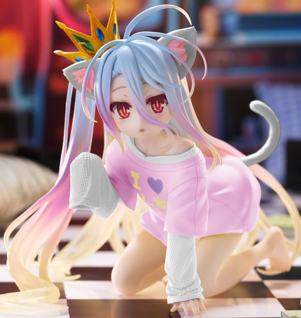No Game No Life - Desktop Cute Figurine Shiro Cat Ear Shirt ver
