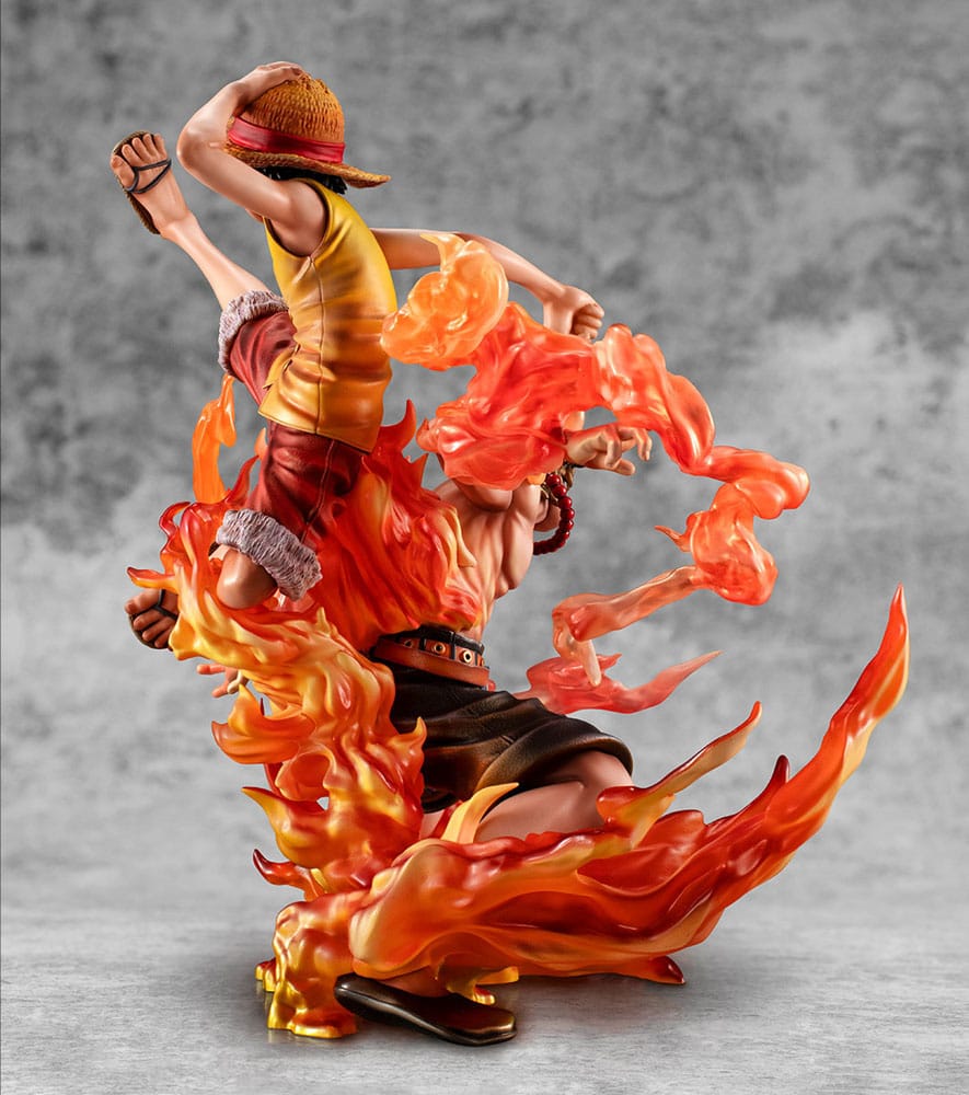 One Piece statuette PVC P.O.P. NEO-Maximum Luffy & Ace Bond between brothers 20th Limited Ver.