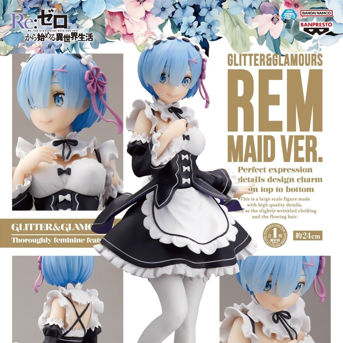 Re ZERO Starting Life in Another World GLITTER & GLAMOURS Figurine REM maid ver