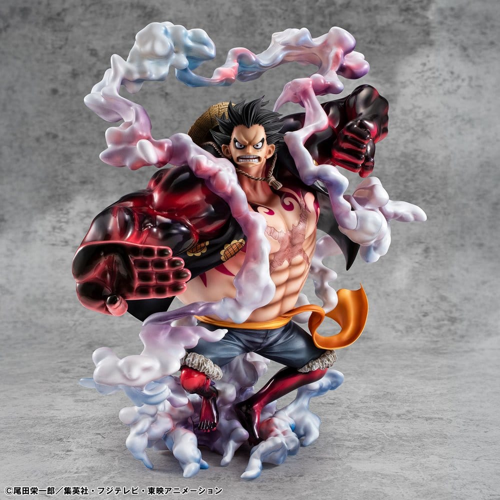 One Piece – Figurine Monkey D. Luffy Gear 4 Bounce-Man P.O.P SA-Maximum 10th Limited Ver. 30 cm – MegaHouse