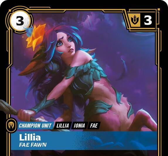 Riftbound - Carte Lillia, Faon féérique V.1 Rare Déchaînement FOIL FR - Riot Games