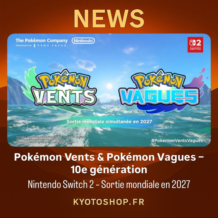 Pokémon Vents &amp; Pokémon Vagues : la 10e génération officialisée sur Nintendo Switch 2