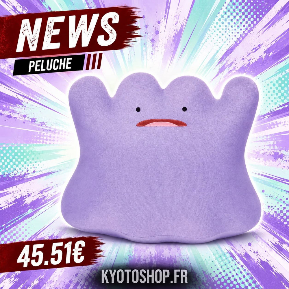 Pokémon : Métamorph arrive en peluche géante de 40 cm chez Banpresto