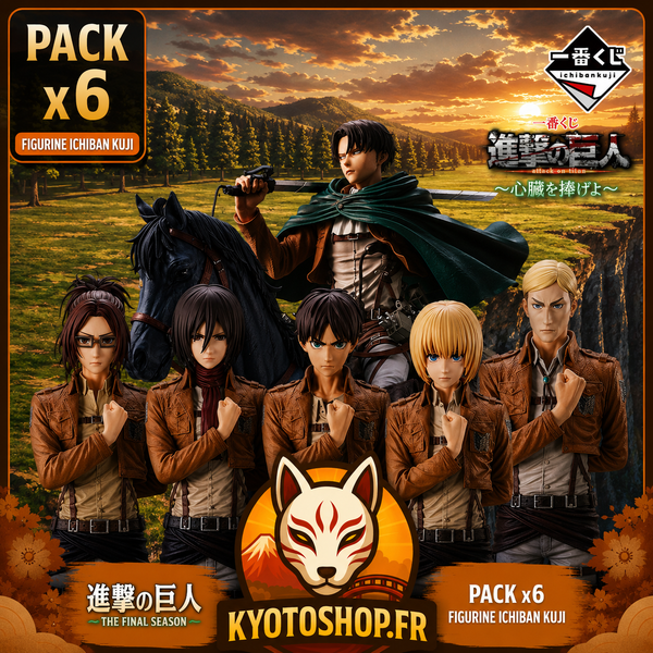 Pack Kuji Attack On Titan - Dedicate Your Heart Ichiban Kuji Bundle - 6 Figurines