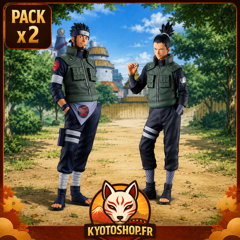 Naruto Shippuden Figurine Shikamaru Nara & Asuma Arc Hidan - Kakuzu Ichibansho PACK