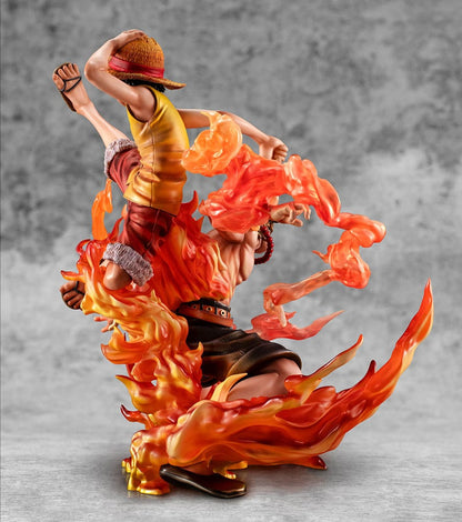 One Piece statuette PVC P.O.P. NEO-Maximum Luffy & Ace Bond between brothers 20th Limited Ver.