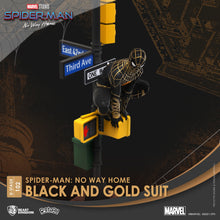 Spider Man - Figurine Black and Gold Suit Diorama Stage 102