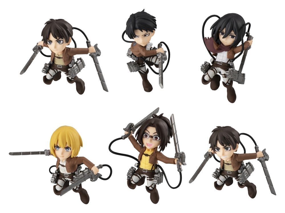 Attack on Titan - Tobimas Mini Figurines Pack de 6 (With Gift)