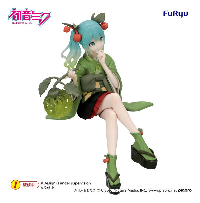 Hatsune Miku Figurine Noodle Stopper Winter Cherry Green Ver