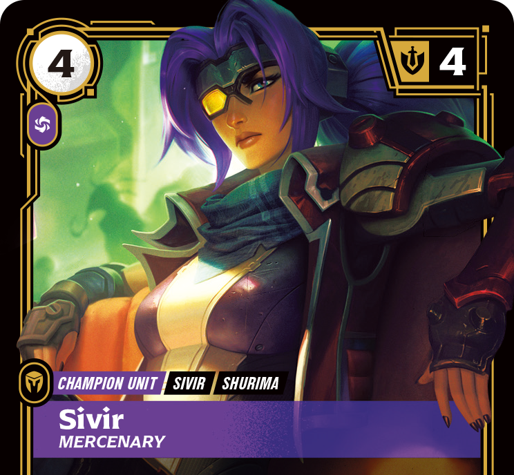Riftbound - Carte Sivir, Mercenaire V.2 Showcase Armes Spirituelles FOIL FR