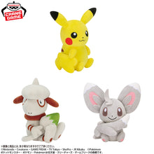 Pokémon – Peluches Pikachu femelle, Queulorior et Chinchidou Look at the Tail!