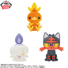 Pokémon – Peluches Poussifeu, Funécire et Flamiaou 16 à 19 cm – Banpresto