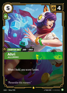 Riftbound - Carte Ahri, Charmeuse V.2 Showcase Origines FOIL FR - Riot Games