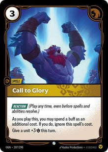 Riftbound - Carte Appel de la gloire Origines FR - Riot Games