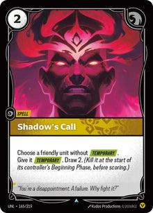 Riftbound - Carte Appel des ombres Déchaînement FR - Riot Games