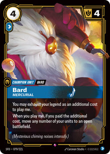 Riftbound - Carte Bard, Mystérieux V.1 Rare Armes Spirituelles FOIL FR - Riot Games