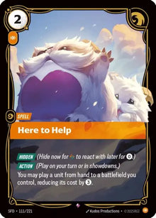 Riftbound - Carte Bouclier Poro Armes Spirituelles FOIL FR - Riot Games