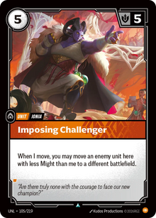 Riftbound - Carte Challenger imposante Déchaînement FR - Riot Games