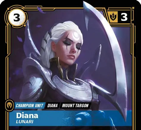Riftbound - Carte Diana, Lunari V.1 Rare Déchaînement FOIL FR