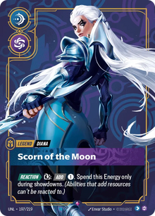 Riftbound - Carte Diana, Mépris de la lune V.1 Rare FOIL FR - Riot Games