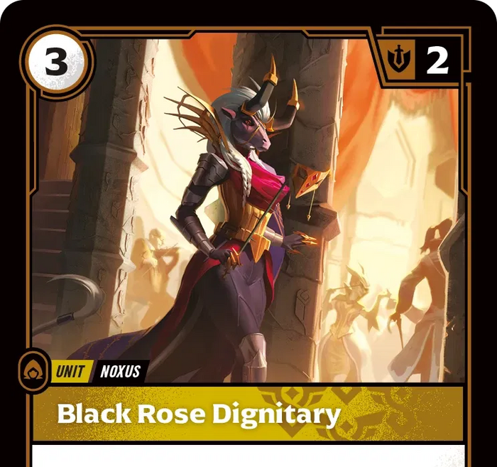 Riftbound - Carte Dignitaire de la Rose noire Déchaînement FR