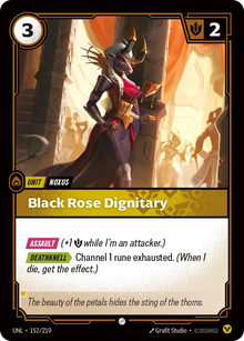Riftbound - Carte Dignitaire de la Rose noire Déchaînement FR - Riot Games
