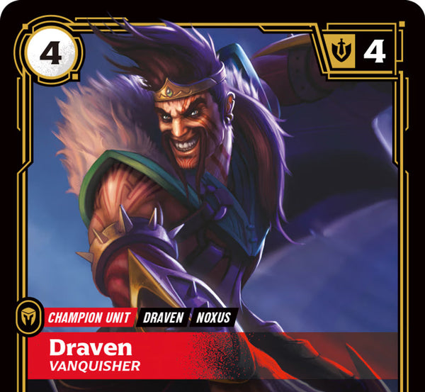Riftbound - Carte Draven, Vainqueur V.1 Rare Armes Spirituelles FOIL FR - Riot Games