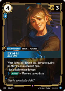 Riftbound - Carte Ezreal, Élégant V.1 Rare Armes Spirituelles - Riot Games