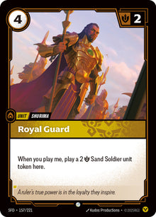 Riftbound - Carte Garde royal Armes Spirituelles FR - Riot Games