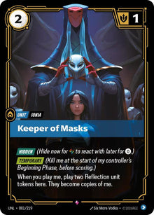 Riftbound - Carte Gardienne des masques Déchaînement FOIL FR - Riot Games