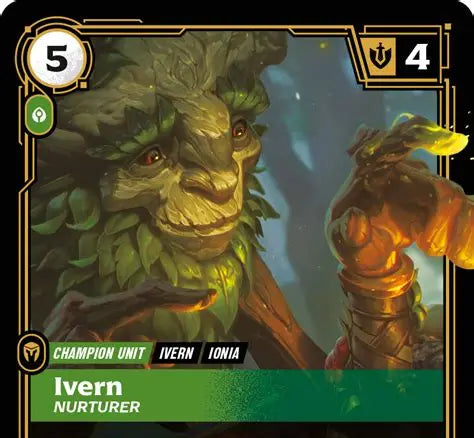 Riftbound - Carte Ivern, Main verte V.1 Rare FOIL FR - Riot Games