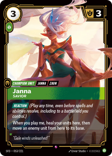 Riftbound - Carte Janna, Sauveuse Armes Spirituelles FOIL FR - Riot Games