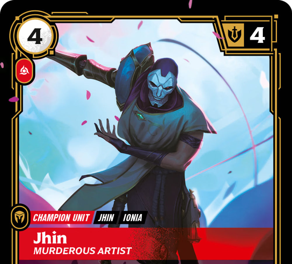 Riftbound - Carte Jhin, Artiste meurtrier V.1 Rare Déchaînement FOIL FR