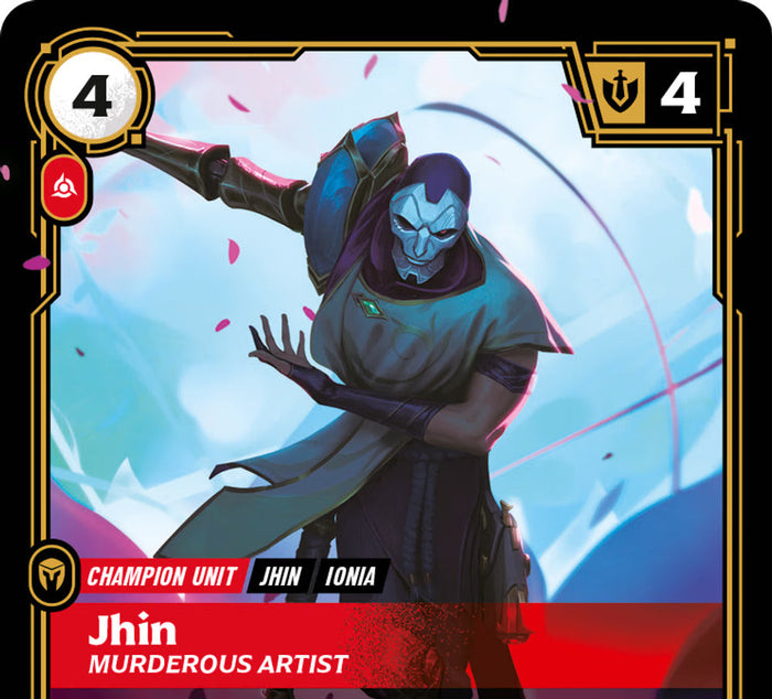 Riftbound - Carte Jhin, Artiste meurtrier V.1 Rare Déchaînement FOIL FR