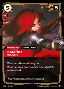 Riftbound - Carte Katarina, Téméraire Déchaînement FOIL FR - Riot Games