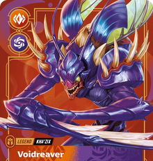 Riftbound - Carte Kha'Zix, Faucheur du Néant V.1 Rare Déchaînement FOIL FR - Riot Games