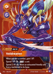 Riftbound - Carte Kha'Zix, Faucheur du Néant V.1 Rare Déchaînement FOIL FR - Riot Games