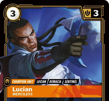 Riftbound - Carte Lucian, Impitoyable V.1 Rare Armes Spirituelles FOIL FR - Riot Games