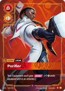 Riftbound - Carte Lucian, Purificateur V.1 Rare FOIL FR - Riot Games