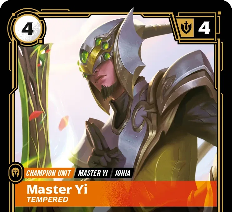 Riftbound - Carte Master Yi, Affûté V.1 Rare Déchaînement FOIL FR - Riot Games