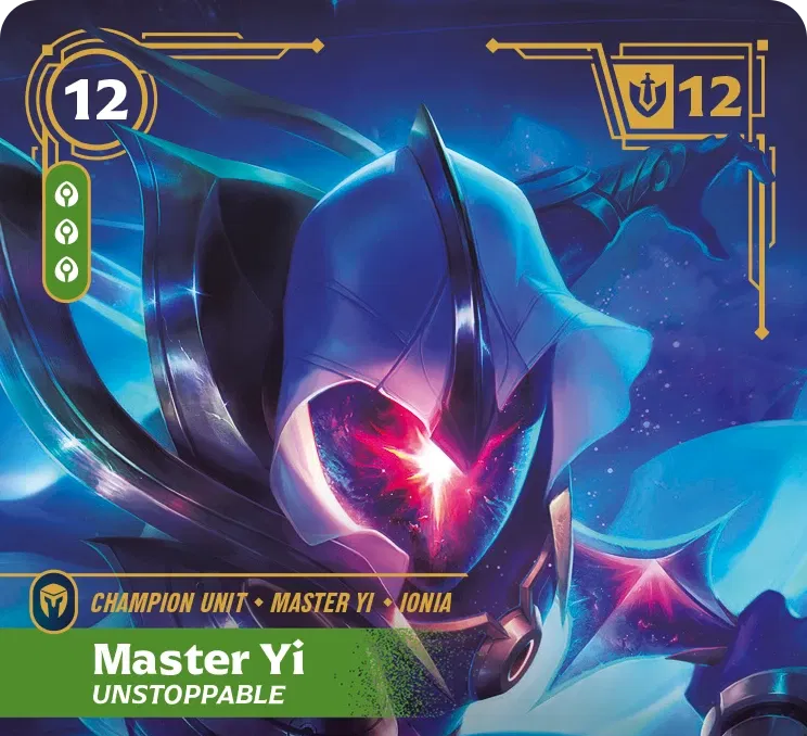 Riftbound - Carte Master Yi, Inarrêtable V.2 Showcase Déchaînement FOIL FR
