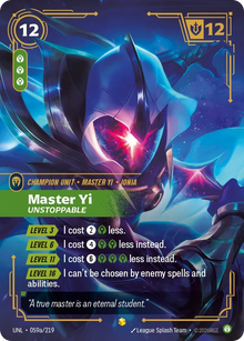 Riftbound - Carte Master Yi, Inarrêtable V.2 Showcase Déchaînement FOIL FR