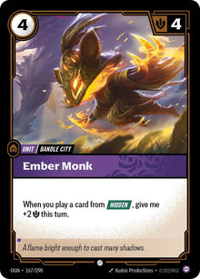 Riftbound - Carte Moine ardent Origines FR - Riot Games
