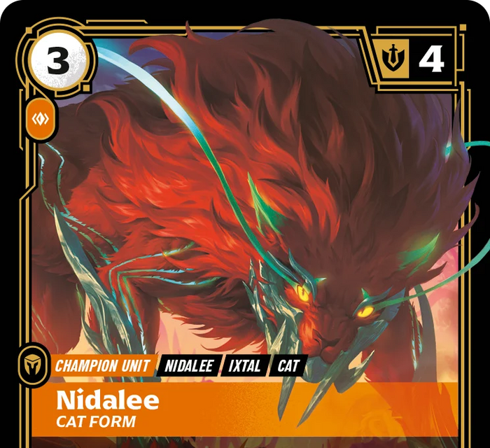 Riftbound - Carte Nidalee, Forme de couguar Déchaînement FOIL FR