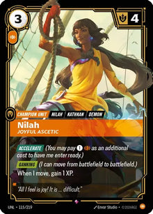 Riftbound - Carte Nilah, Joyeuse ascétique Déchaînement FOIL FR - Riot Games