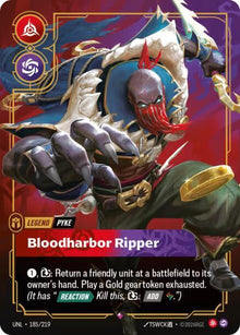 Riftbound - Carte Pyke, Éventreur des abysses V.1 Rare Déchaînement FOIL FR - Riot Games