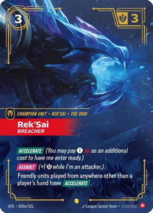 Riftbound - Carte Rek'Sai, Foreuse V.2 Showcase Armes Spirituelles FOIL FR