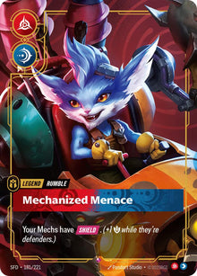 Riftbound - Carte Rumble, Menace Mécanisée V.1 Rare FOIL FR - Riot Games