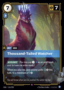 Riftbound - Carte Sentinelle aux mille queues Origines FOIL FR - Riot Games