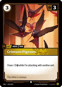 Riftbound - Carte Pigeons écarlates Déchaînement FR - Riot Games